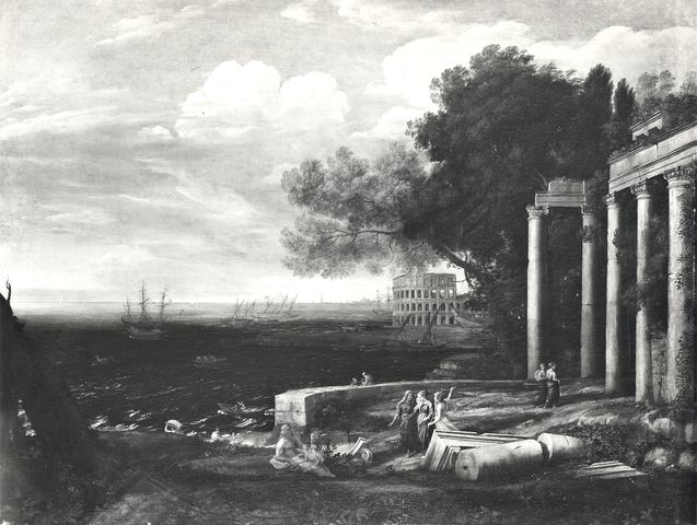 A. Villani e Figli — Gellèe Claude (Claude Lorrain) - sec. XVII - Paesaggio con Mercurio, Ersea e Aglauro — insieme